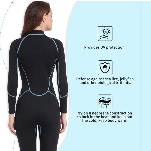 Seaskin 3mm Womens Fullsuit Wetsuit - Picture 5 of 9